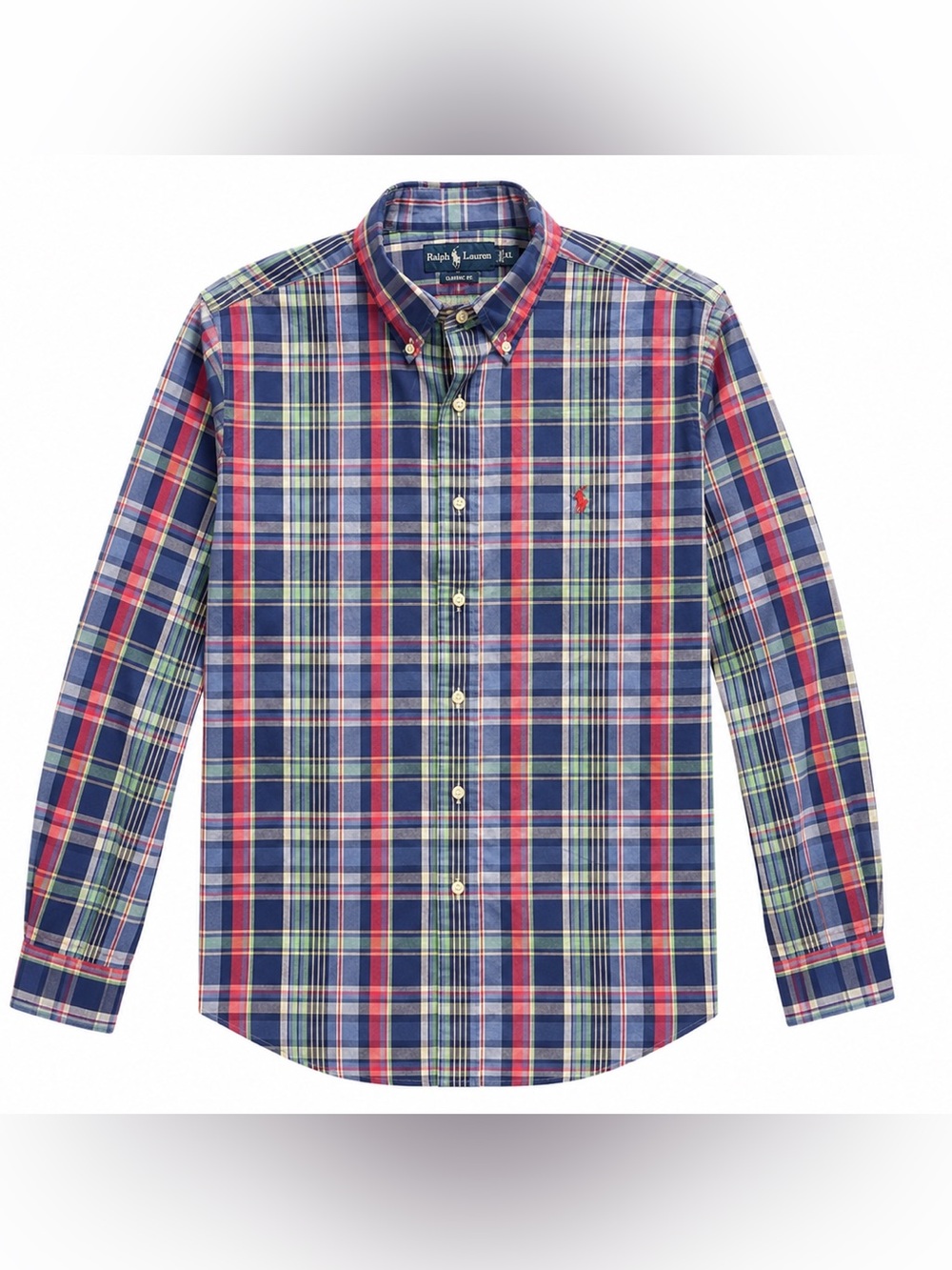 Ralph Lauren Classic Fit Plaid Button Down Shirt XL Multicolor